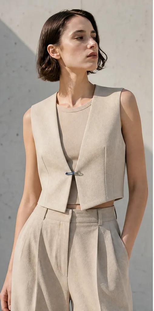 Paper Edge Waistcoat, styled view