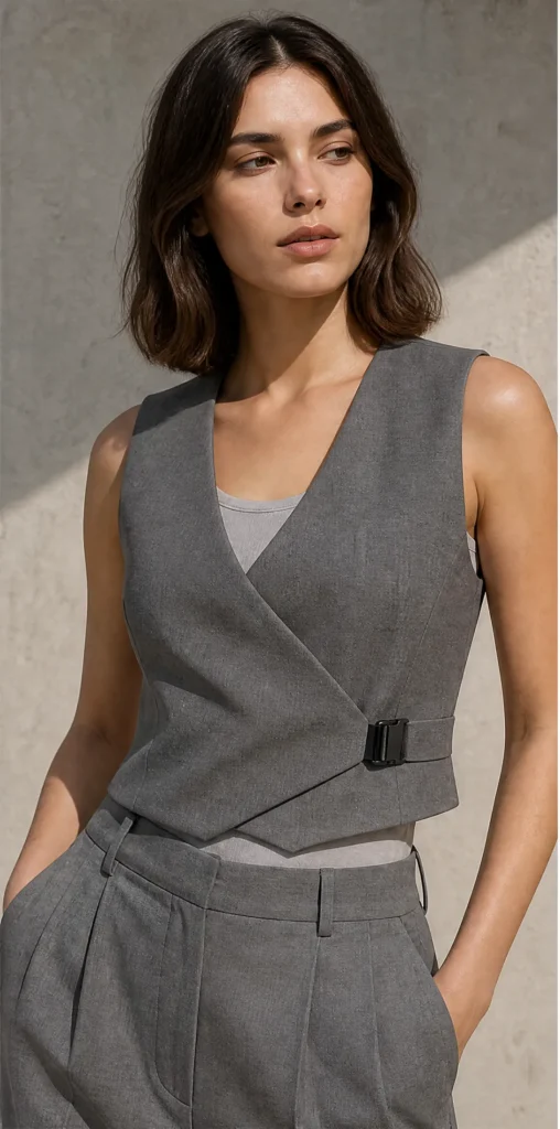 Cutline Waistcoat, styled view
