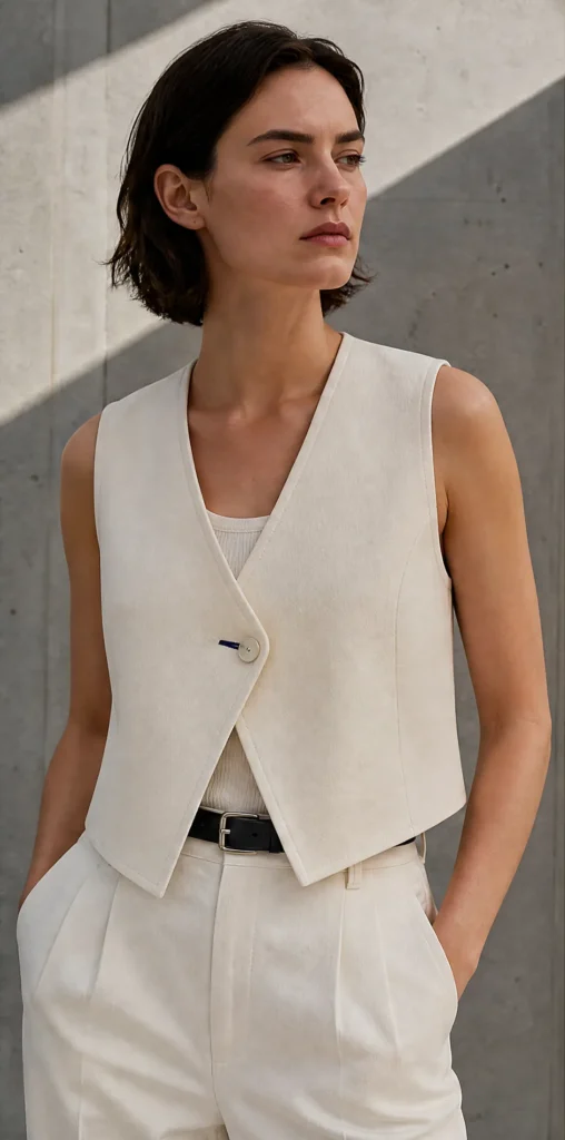 Diagonal One Waistcoat, styled view