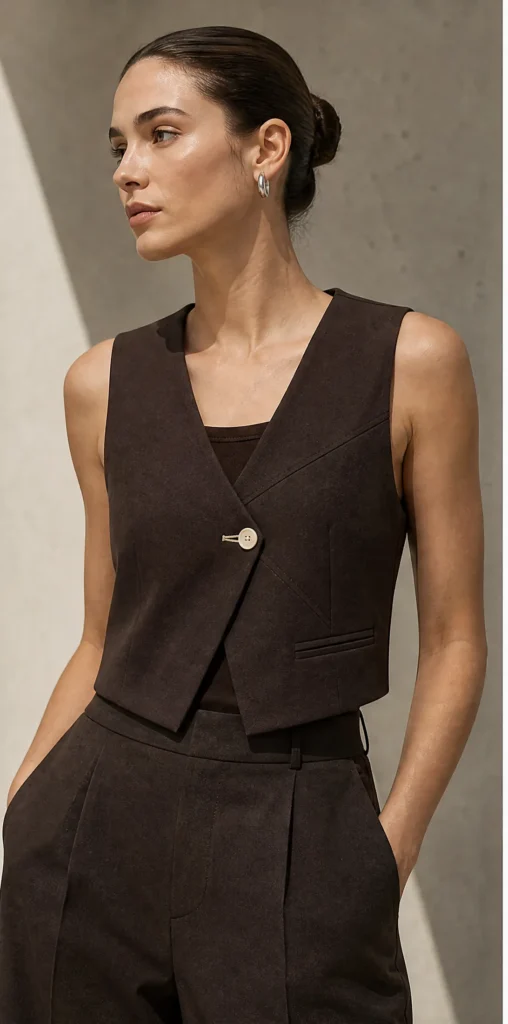 Quiet Angle Waistcoat, styled view