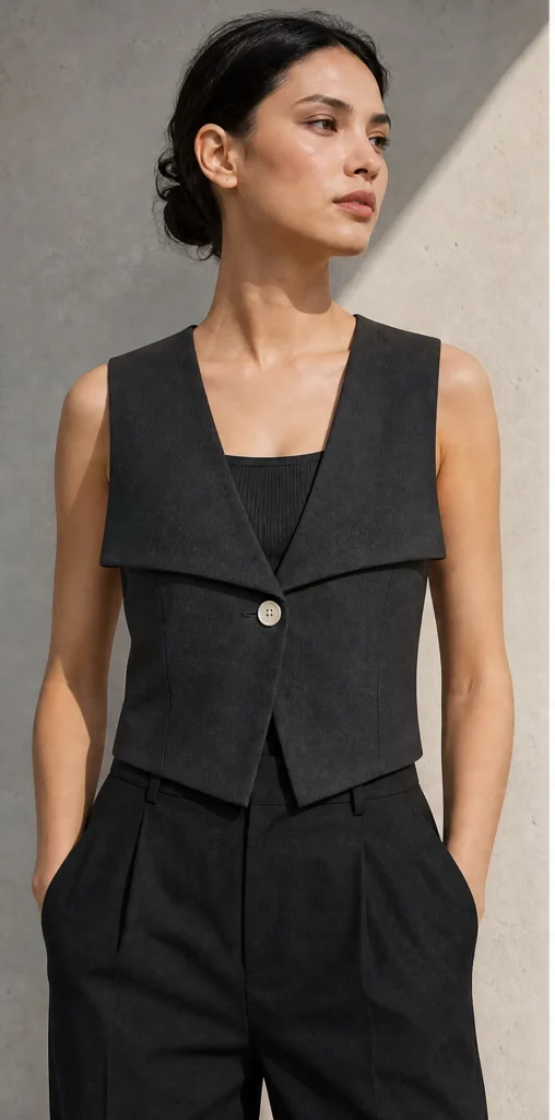 Foldover Waistcoat, styled view