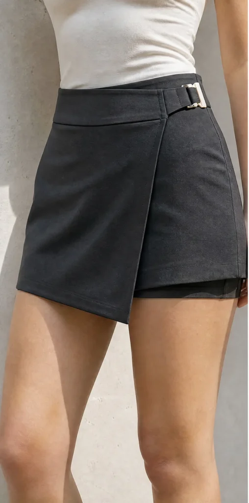 Offset Waist Skort, styled view